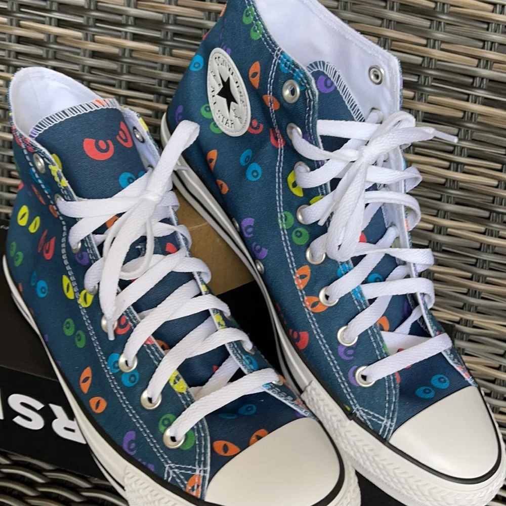 Converse Ctas Hi Spooky Eyes/White/Black MEN`S - Picture 7 of 16